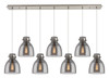 INNOVATIONS 127-410-1PS-SN-G412-8SM Newton Bell 8 Light 52 inch Linear Pendant Brushed Satin Nickel