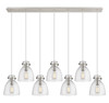 INNOVATIONS 127-410-1PS-PN-G412-8SDY Newton Bell 8 Light 52 inch Linear Pendant Polished Nickel