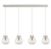 INNOVATIONS 124-410-1PS-PN-G410-8SDY Newton Sphere 7 Light 52 inch Linear Pendant Polished Nickel