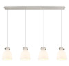 INNOVATIONS 124-410-1PS-PN-G412-8WH Newton Bell 8 Light 52 inch Linear Pendant Polished Nickel