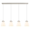 INNOVATIONS 124-410-1PS-PN-G412-8WH Newton Bell 8 Light 52 inch Linear Pendant Polished Nickel