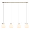 INNOVATIONS 124-410-1PS-SN-G410-8WH Newton Sphere 0 Light 52 inch Linear Pendant Brushed Satin Nickel