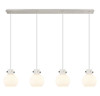 INNOVATIONS 124-410-1PS-PN-G410-8WH Newton Sphere 3 Light 52 inch Linear Pendant Polished Nickel