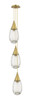 INNOVATIONS 103-450-1P-BB-G450-6CL Malone 9 Light 8 inch Multi Pendant Brushed Brass