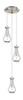 INNOVATIONS 113-451-1P-SN-G451-5CL Owego 3 Light 13 inch Multi Pendant Brushed Satin Nickel