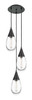 INNOVATIONS 113-450-1P-BK-G450-6CL Malone 2 Light 14 inch Multi Pendant Matte Black
