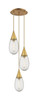 INNOVATIONS 113-450-1P-BB-G450-6SCL Malone 9 Light 14 inch Multi Pendant Brushed Brass