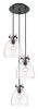 INNOVATIONS 113-410-1PS-BK-G412-8CL Newton Bell 9 Light 16 inch Multi Pendant Matte Black