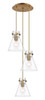 INNOVATIONS 113-410-1PS-BB-G411-8CL Newton Cone 0 Light 16 inch Multi Pendant Brushed Brass