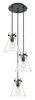 INNOVATIONS 113-410-1PS-BK-G411-8CL Newton Cone 7 Light 16 inch Multi Pendant Matte Black