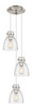 INNOVATIONS 113-410-1PS-SN-G412-8SDY Newton Bell 7 Light 16 inch Multi Pendant Brushed Satin Nickel