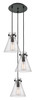 INNOVATIONS 113-410-1PS-BK-G411-8SDY Newton Cone 0 Light 16 inch Multi Pendant Matte Black