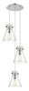 INNOVATIONS 113-410-1PS-PN-G411-8SDY Newton Cone 7 Light 16 inch Multi Pendant Polished Nickel