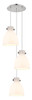 INNOVATIONS 113-410-1PS-PN-G412-8WH Newton Bell 6 Light 16 inch Multi Pendant Polished Nickel