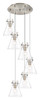 INNOVATIONS 116-410-1PS-SN-G411-8CL Newton Cone 8 Light 19 inch Multi Pendant Brushed Satin Nickel