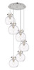 INNOVATIONS 116-410-1PS-PN-G410-8CL Newton Sphere 8 Light 19 inch Multi Pendant Polished Nickel