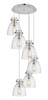 INNOVATIONS 116-410-1PS-PN-G412-8SDY Newton Bell 6 Light 19 inch Multi Pendant Polished Nickel