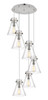 INNOVATIONS 116-410-1PS-PN-G411-8SDY Newton Cone 3 Light 19 inch Multi Pendant Polished Nickel
