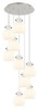 INNOVATIONS 119-410-1PS-PN-G410-8WH Newton Sphere 3 Light 22 inch Multi Pendant Polished Nickel