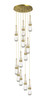 INNOVATIONS 126-452-1P-BB-G452-4CL Milan 12 Light 24 inch Multi Pendant Brushed Brass