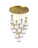 INNOVATIONS 126-451-1P-BB-G451-5CL Owego 12 Light 24 inch Multi Pendant Brushed Brass