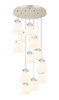 INNOVATIONS 126-410-1PS-PN-G412-8WH Newton Bell 12 Light 27 inch Multi Pendant Polished Nickel