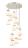 INNOVATIONS 126-410-1PS-PN-G411-8WH Newton Cone 12 Light 27 inch Multi Pendant Polished Nickel