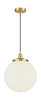 INNOVATIONS 616-1PH-SG-G201-14 Beacon 1 13.75 inch Multi Pendant Satin Gold