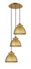INNOVATIONS 113B-3P-BB-M14-BB Adirondack 3 14.125 inch Multi Pendant Brushed Brass