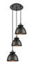 INNOVATIONS 113B-3P-BAB-M14-BK Adirondack 3 14.125 inch Multi Pendant Black Antique Brass