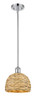 INNOVATIONS 516-1S-PC-RBD-8-NAT Woven Rattan 1 8 inch Multi Pendant Polished Chrome