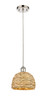 INNOVATIONS 516-1P-PN-RBD-8-NAT Woven Rattan 1 8 inch Multi Pendant Polished Nickel