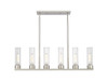 INNOVATIONS 429-6I-SN-G429-8CL Empire 6 44.25 inch Linear Pendant Satin Nickel