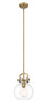 INNOVATIONS 410-1SS-BB-G410-8CL Newton Sphere 1 8 inch Multi Pendant Brushed Brass