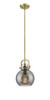 INNOVATIONS 410-1SS-BB-G410-8SM Newton Sphere 1 8 inch Multi Pendant Brushed Brass