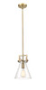 INNOVATIONS 411-1SS-BB-G411-8SDY Newton Cone 1 8 inch Multi Pendant Brushed Brass