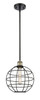 INNOVATIONS 516-1S-BAB-CE-10-BK Lake Placid 1 10 inch Multi Pendant Black Antique Brass