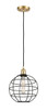 INNOVATIONS 516-1P-SG-CE-10-BK Lake Placid 1 10 inch Multi Pendant Satin Gold