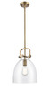 INNOVATIONS 410-1SM-BB-G412-10CL Newton Bell 1 10 inch Multi Pendant Brushed Brass