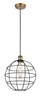 INNOVATIONS 516-1P-BB-CE-12-BK Lake Placid 1 12 inch Multi Pendant Brushed Brass