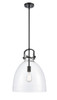 INNOVATIONS 410-1SL-BK-G412-14CL Newton Bell 1 14 inch Multi Pendant Matte Black