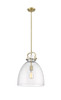 INNOVATIONS 410-1SL-BB-G412-14SDY Newton Bell 1 14 inch Multi Pendant Brushed Brass