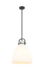 INNOVATIONS 410-1SL-BK-G412-14WH Newton Bell 1 14 inch Multi Pendant Matte Black