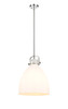 INNOVATIONS 410-1SL-PN-G412-14WH Newton Bell 1 14 inch Multi Pendant Polished Nickel