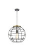 INNOVATIONS 221-1S-BAB-CE-16-BK Lake Placid 1 16 inch Multi Pendant Black Antique Brass