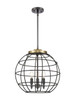INNOVATIONS 221-3S-BAB-CE-16-BK Lake Placid 3 16 inch Multi Pendant Black Antique Brass