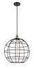 INNOVATIONS 516-1P-BAB-CE-16-BK Lake Placid 1 16 inch Multi Pendant Black Antique Brass