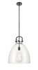 INNOVATIONS 410-1SL-BK-G412-16CL Newton Bell 1 16 inch Multi Pendant Matte Black