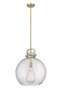 INNOVATIONS 410-1SL-BB-G410-16SDY Newton Sphere 1 16 inch Multi Pendant Brushed Brass