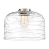 INNOVATIONS G713-L Bell Light 12 inch Clear Deco Swirl Glass